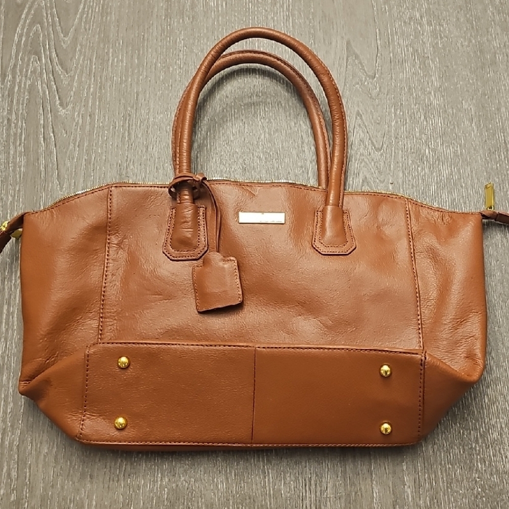 Joy & Iman Brown Leather Satchel
